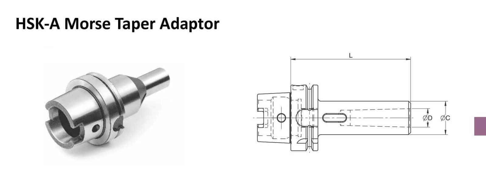 HSK-A 50 MT 02 - 4.53 Morse Taper Adapter (Balanced to 2.5G 25000 RPM) (DIN 6383)